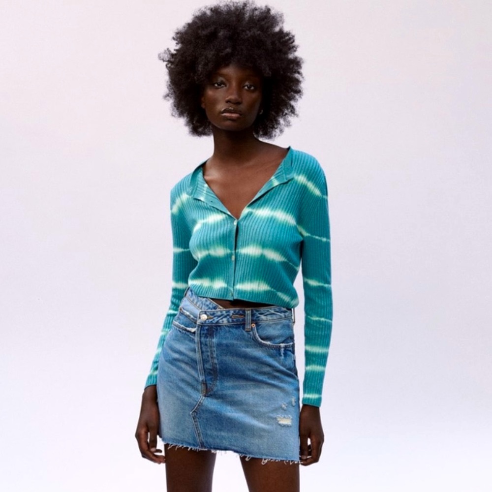 ZARA ZW The Crossed Mini Skirt